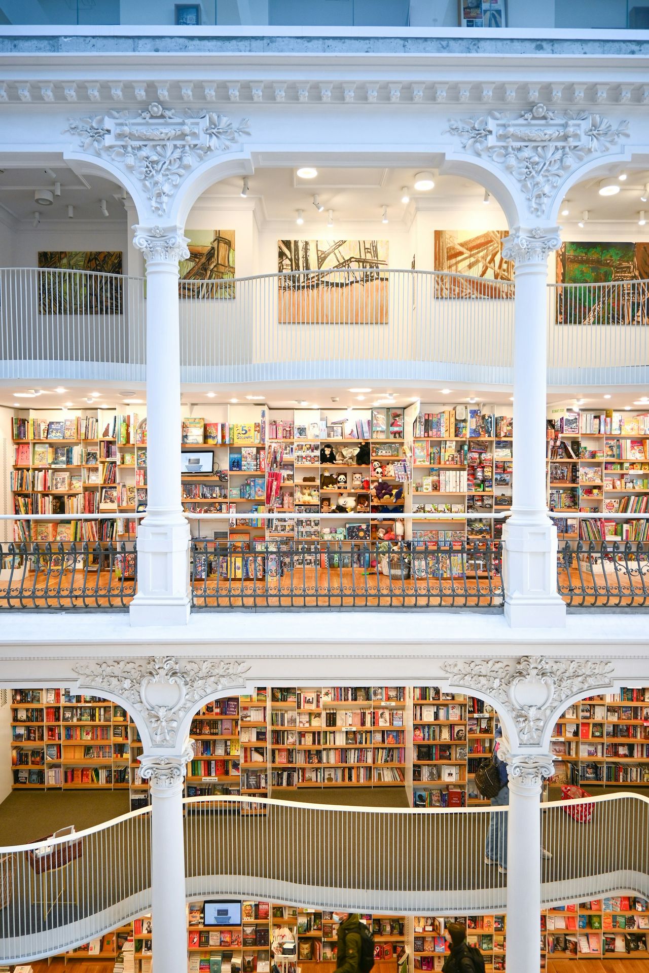 a library with many books